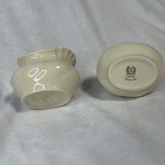 Vintage Estate Lenox Colonial Ivory Open Porcelain Sugar & Creamer Set - Picture 5 of 6